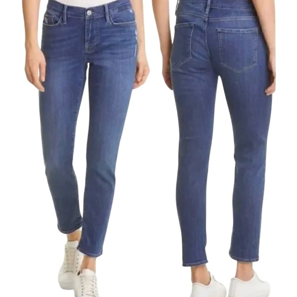 Frame Le Garcon Slim Boyfriend Jeans Medium Blue Wash Size 29 Tapered Leg‎